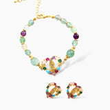 14K Colored Guadalupe Bracelet Set