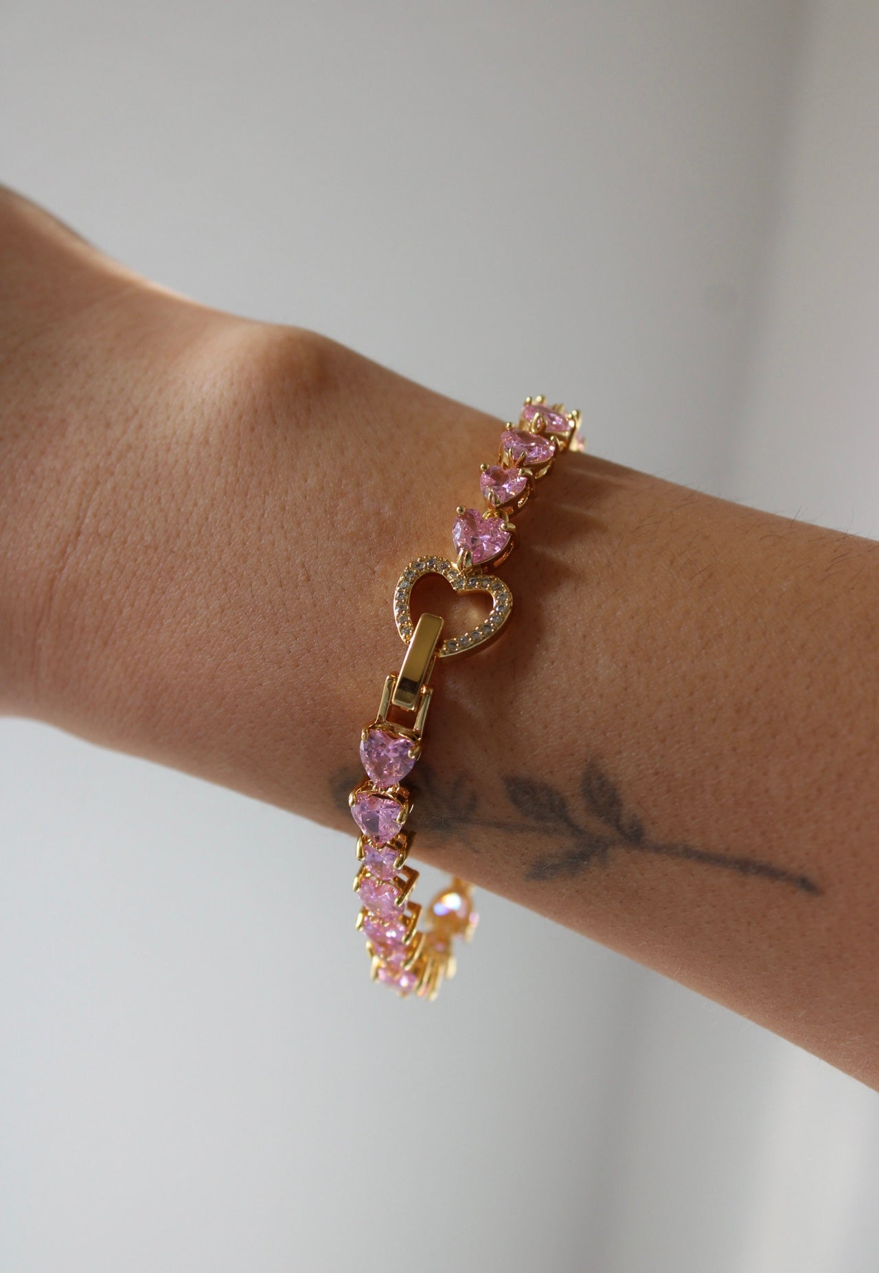 Heart Tennis Bracelet