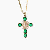 Emerald Green Corazones Necklace