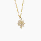 Fire Eye Gold Plated Necklace