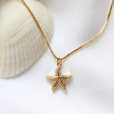 Starfish 14k Gold Plated Necklace