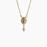 Guadalupe Cross Gold Plated Necklace