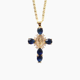 Navy Blue Corazones Necklace