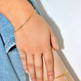 14K Gold Plated Initial Anklet