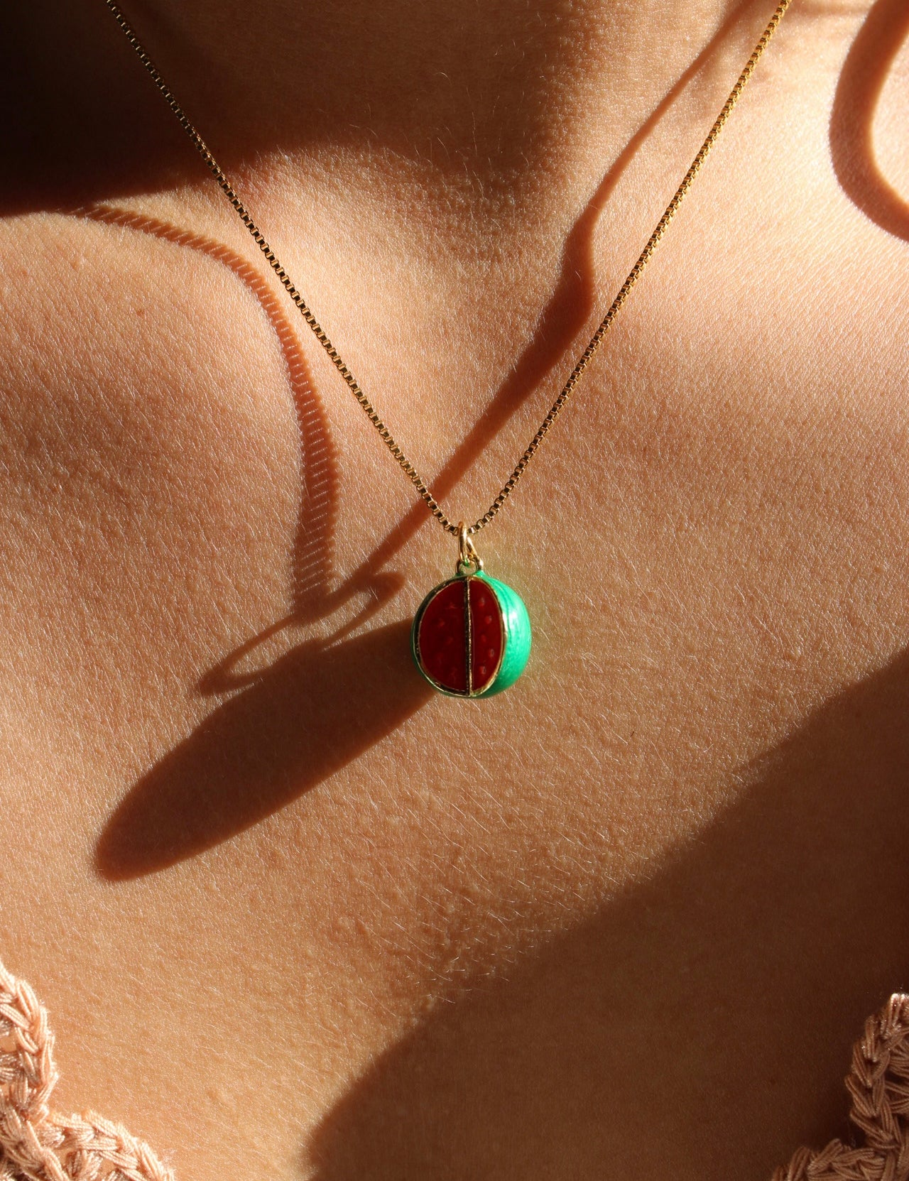 Dainty Fruit Charm Necklace