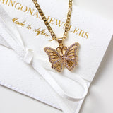 Vanessa Cardui Butterfly Necklace