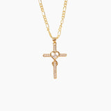 My Love Is All Mine Heart Cross Necklace