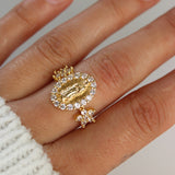 Mi Flor Guadalupe 14K Gold Plated Ring