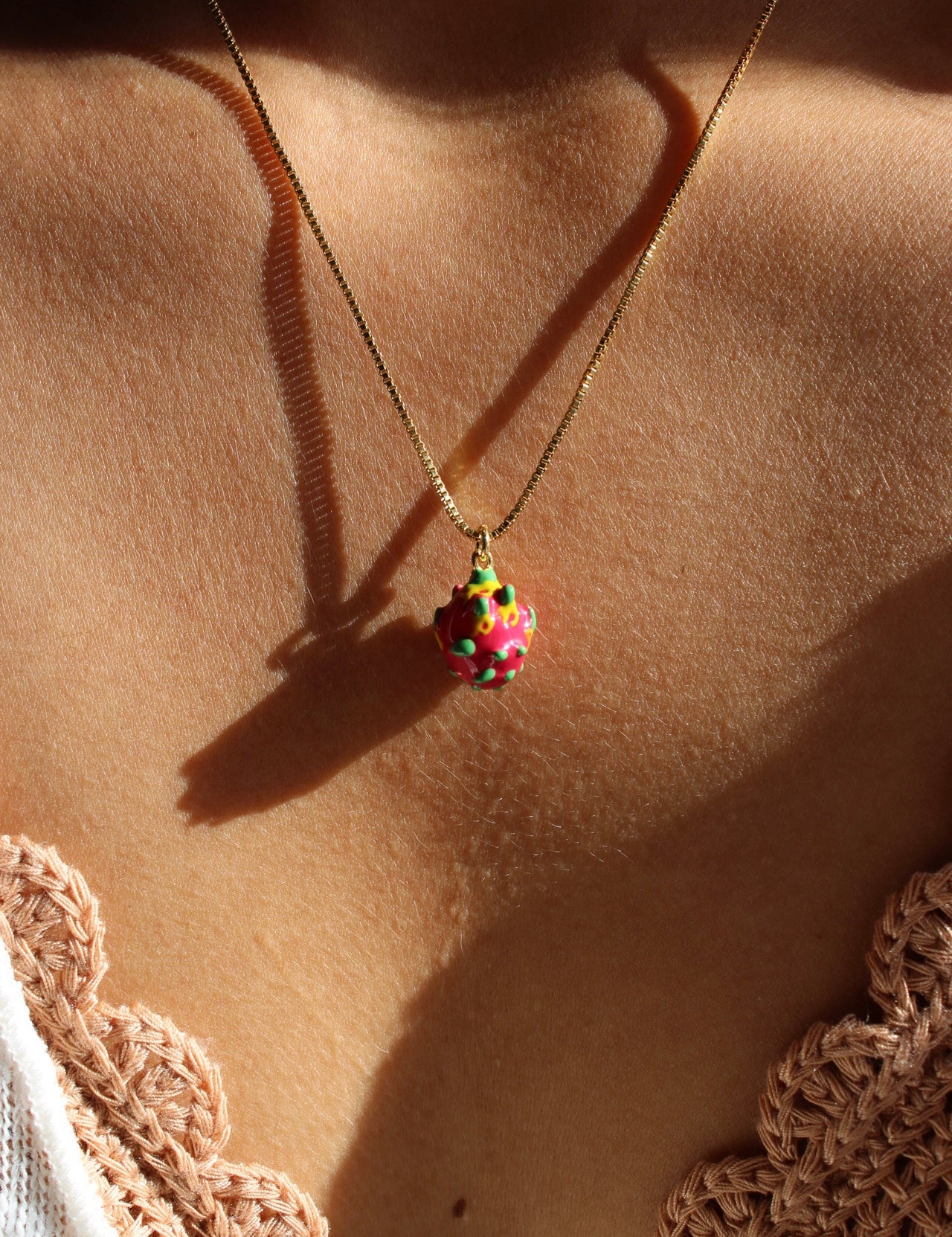 Dainty Fruit Charm Necklace