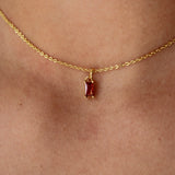 Baguette Birthstone Necklace
