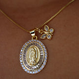Butterfly Guadalupe Double Pendent Necklace