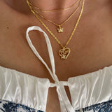 Madre Butterfly Heart Necklace